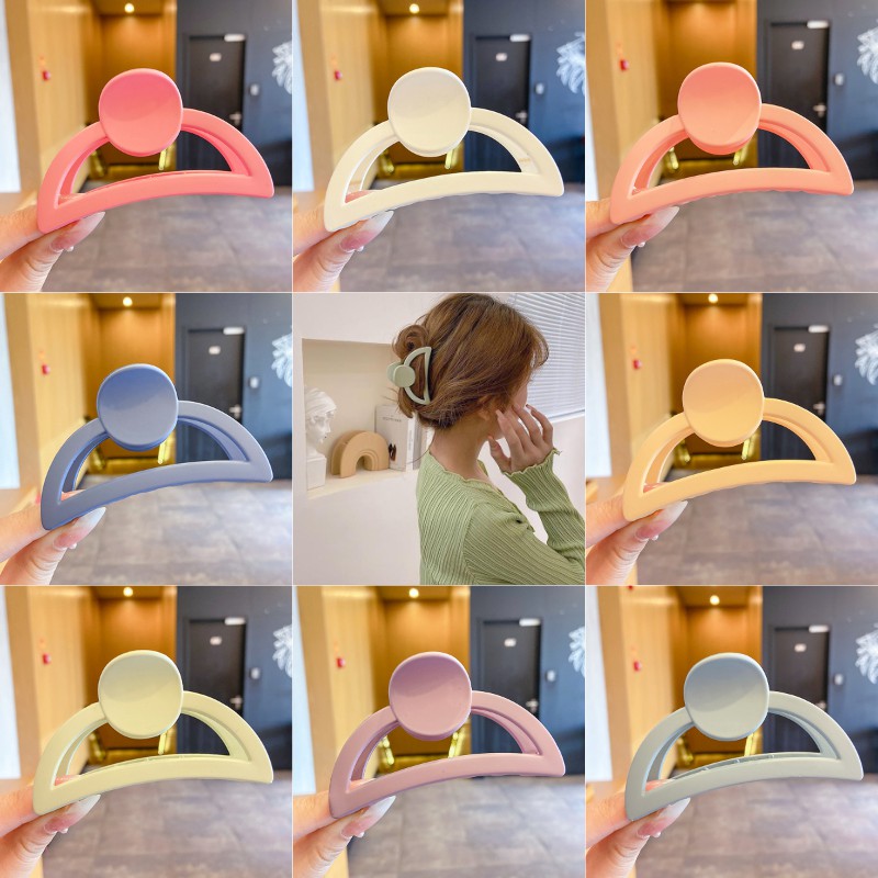 Kẹp Tóc Màu Trơn Phong Cách Hàn Quốc Xinh Xắn Cho Nữ Giới