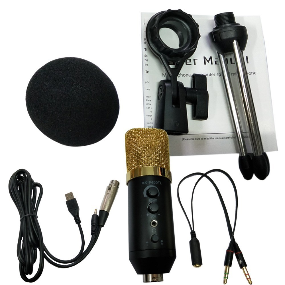 Mic thu âm MK-F400TL dành cho điện thoại va máy tính - Micro karaoke cho điện thoại và máy tính MK F400TL - MK F400