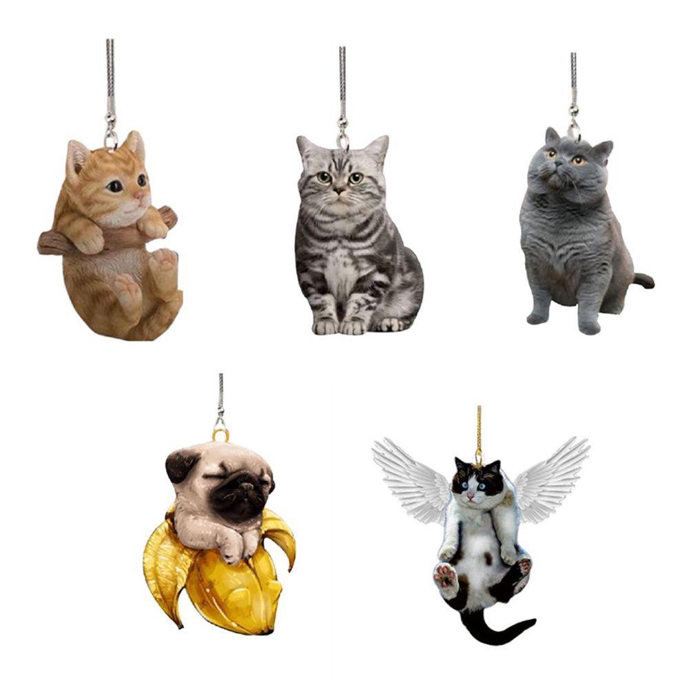 Phụ Kiện Treo Trang Trí Gương Chiếu Hậu Xe Hơi Hình Chó Mèo VANES1