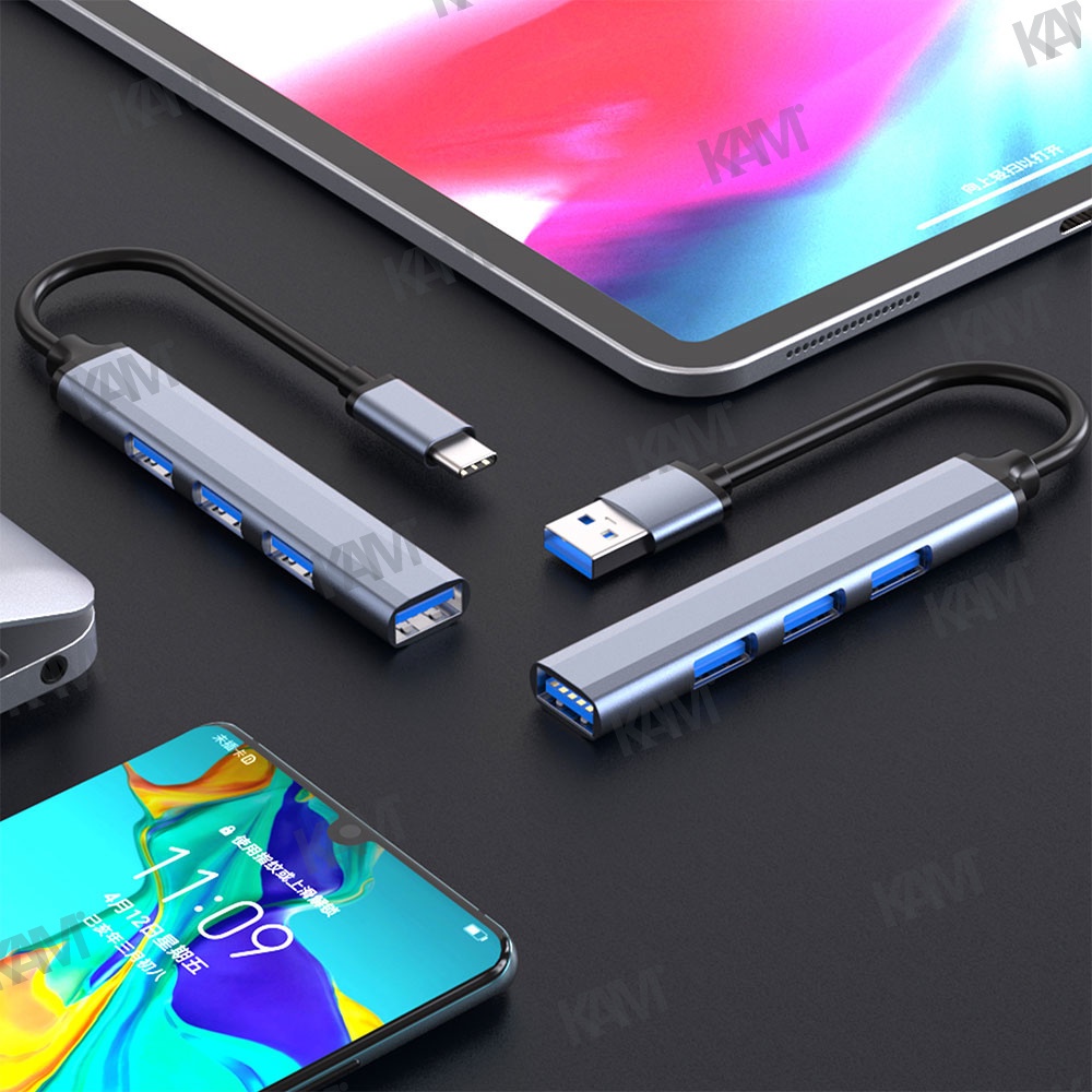 Bộ Chia 4 CổNg USB 3.0 TốC Độ Cao Kam ​​Bộ Chia Cổng USB 5Gbps 4 Cổng USB 3.0 2.0 Cho Máy Tính