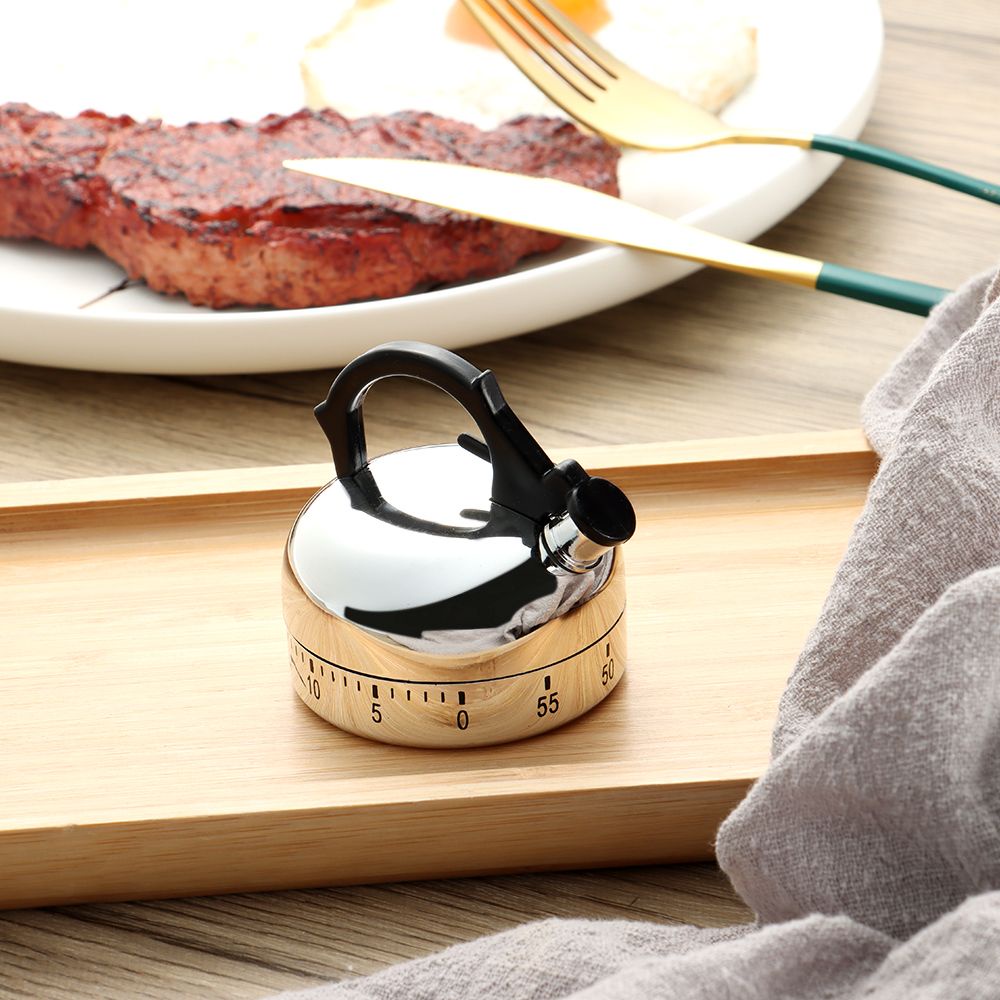 Đồng hồ hẹn giờ nấu ăn 60 phút kiểu dáng hình ấm trà