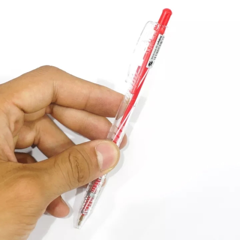 Vỉ 3 Bút Bi 0.5 mm Thiên Long TL-089 - Mực Đỏ
