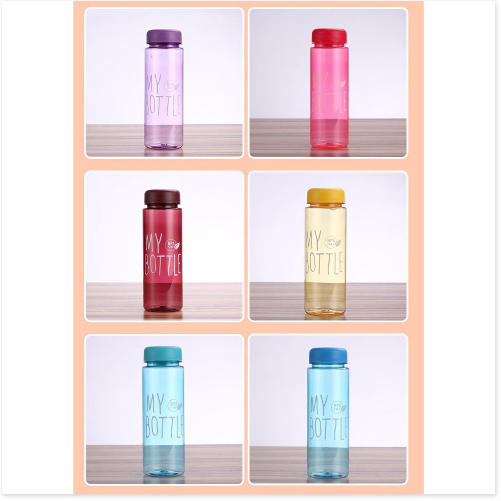 Bình nước 💯 GIÁ VỐN Bình nhựa đựng nước hình tròn My Bottle cao cấp 500ml (ko túi) 8203