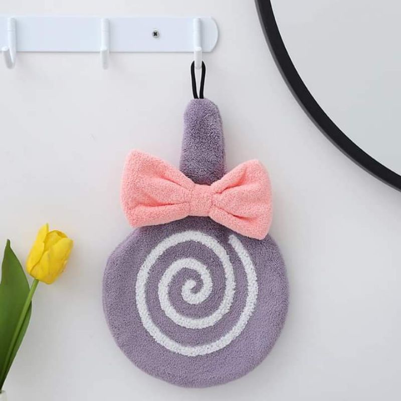 Khaen lau tay nhà bếp HÌNH KẸO NƠ mềm mịn, tiện lợi-ND