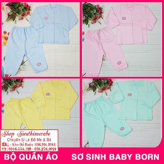 Combo 1 bộ baby born , vải cotton