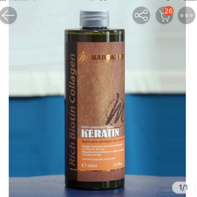 Kem Keratin Marsaroni dạng gel phục hồi tóc hư tổn Canada 500ml