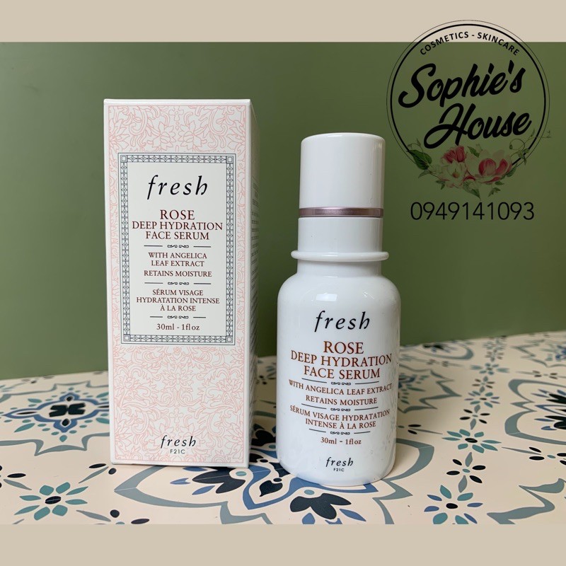[30ml] Serum dưỡng ẩm Fresh Rose Deep Hydration Face Serum