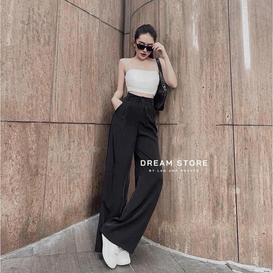 Quần Ống Rộng Dáng Dài Lưng Thon Cát Hàn [ Thuý Fashion ]