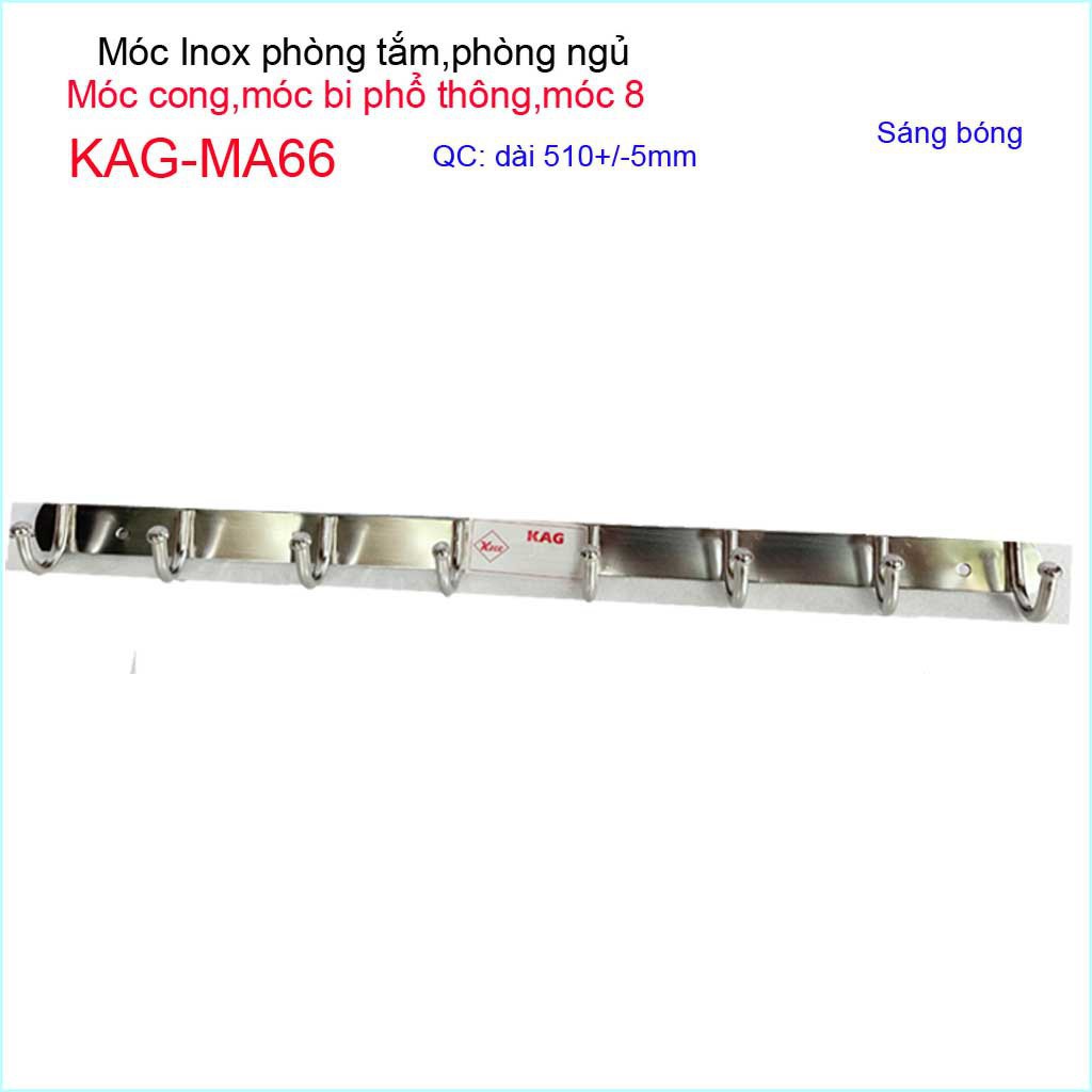 Móc treo quần áo inox, móc bi 8 chấu treo đồ nhà tắm KAG-MA66