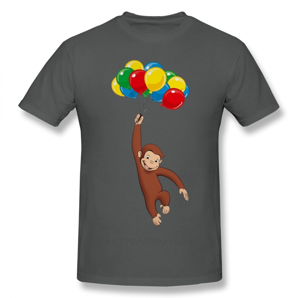 Curious George Áo Hoạt Hình In Hình Curious George Áo Thun Đồ Họa Tay Ngắn Áo Thun Người 3xl Đi Biển