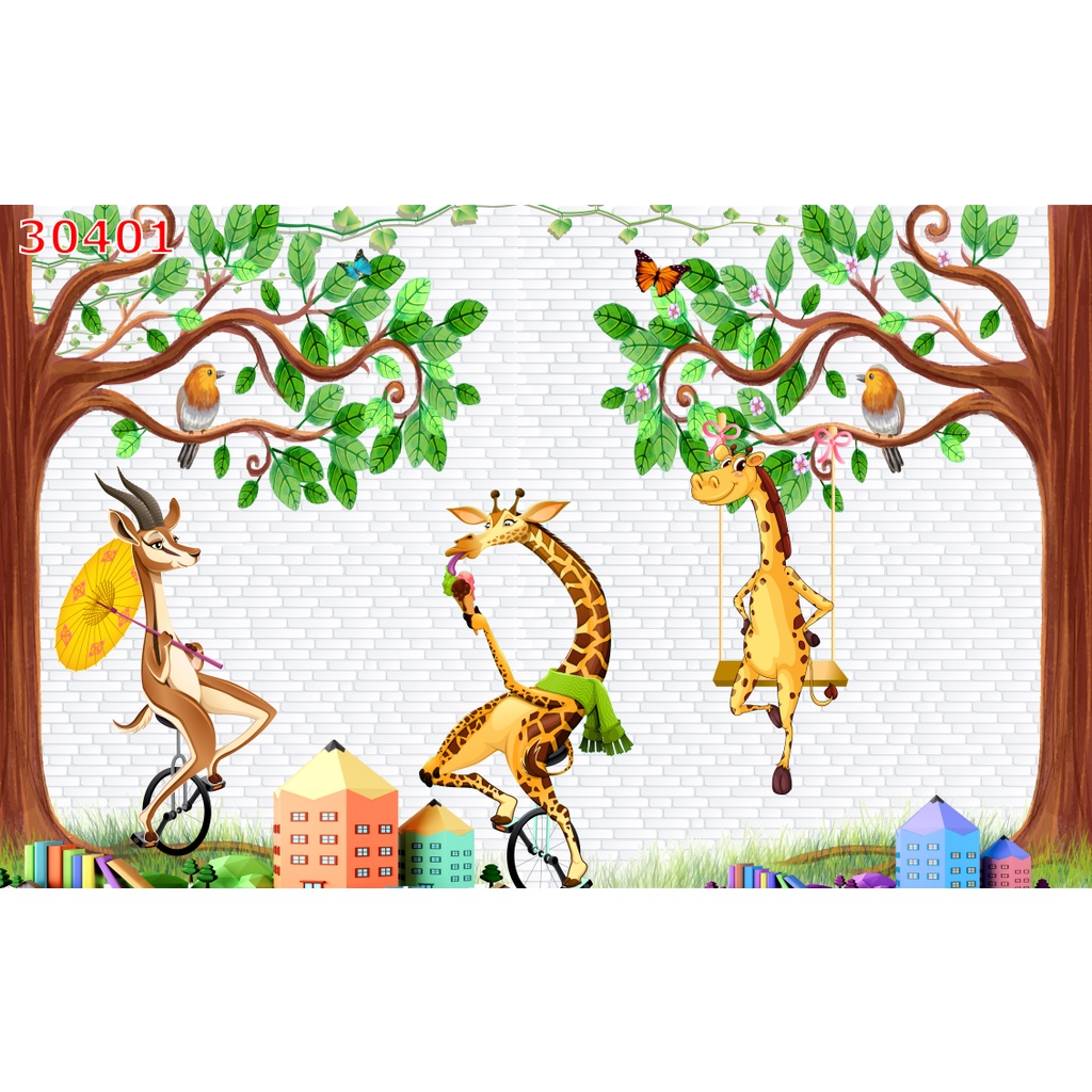 Tranh Dán Tường Hoạt Hình ngộ nghĩnh, đáng yêu