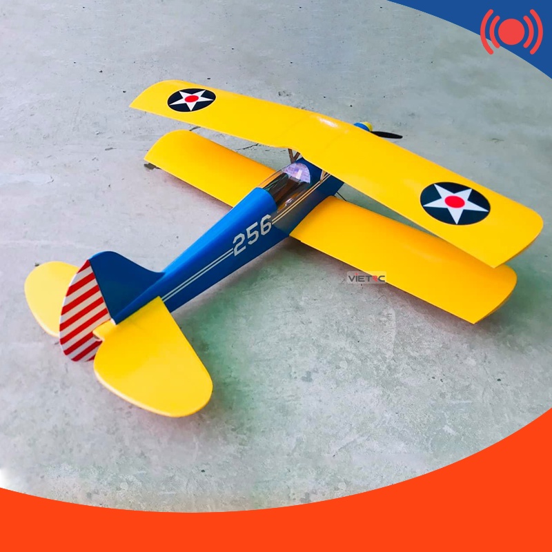 Kit xốp khung gỗ dán decal máy bay điều khiển 2 tầng cánh Super Sporter Bipe 1000mm