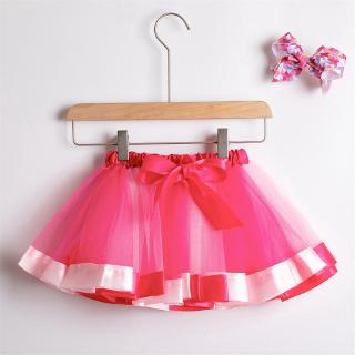 Chân váy xòe NNJXD phối màu hồng thời trang cho bé gái