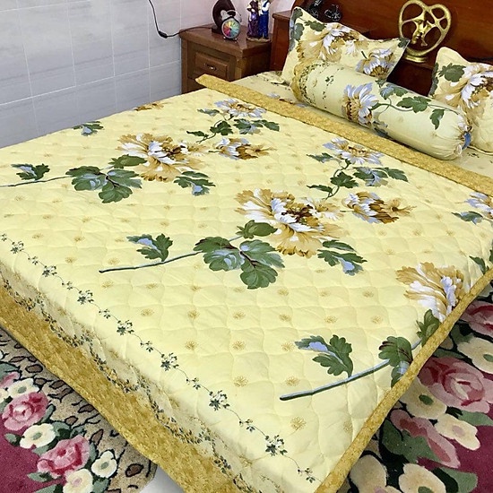 (HCM) Bộ Ga Gối Drap Giường 3 Món 1m2 1m4 1m6 1m8 2m2 ( Ga trải giường + 2 áo gối ) - Bộ ra giường GC01-Gc10 | BigBuy360 - bigbuy360.vn