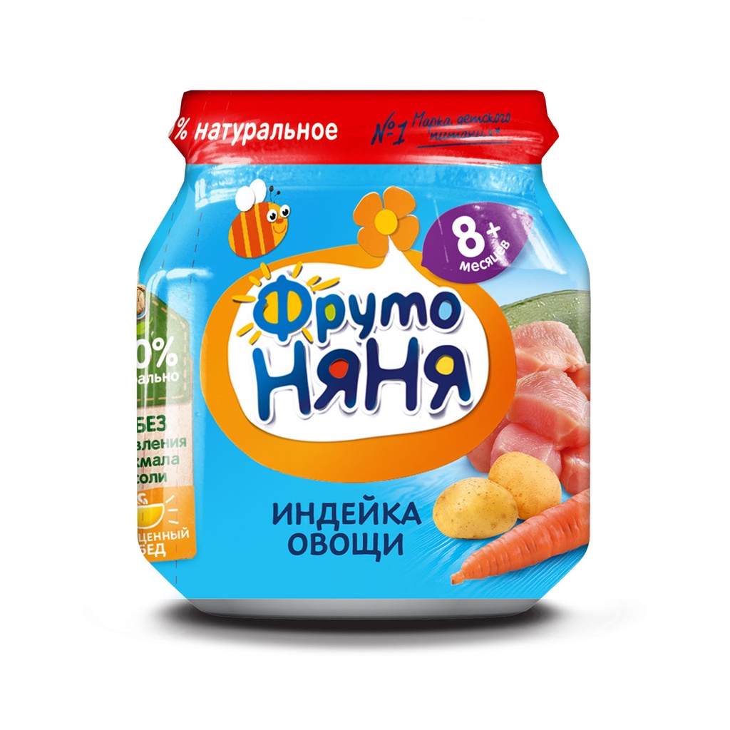 Combo 6 hộp Thịt gà tây xay nhuyễn với rau củ FrutoNyanya 100g/hộp