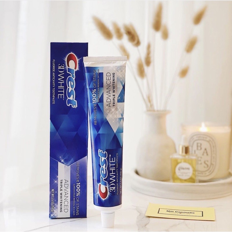 Kem đánh răng Crest white 3D tuýp lớn 168gr