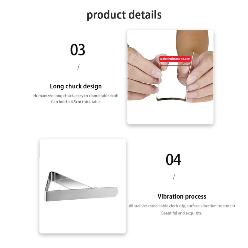 Bộ 4 / 8 Kẹp Kim Loại Cố Định Khăn Trải Bàn Chịu Được Sức Nặng Dùng Khi Đi Cắm Trại / Đi Biển / Du Lịch