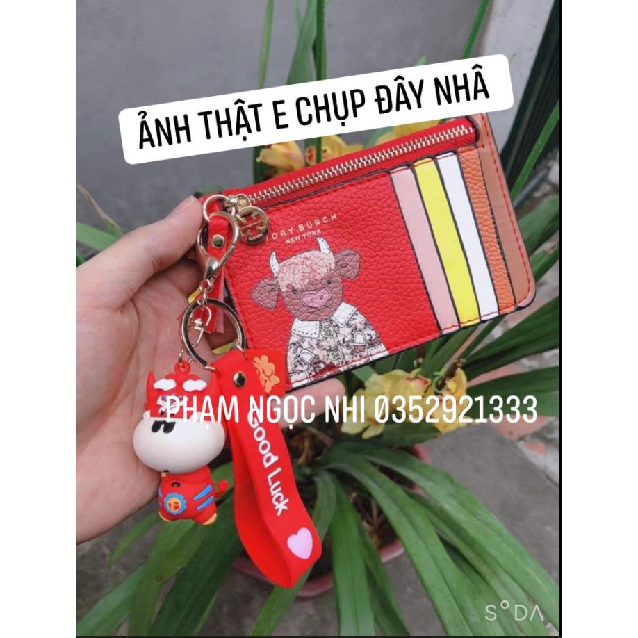 [ẢNH THẬT] VÍ TO.RY BURC.H CARD HOLDER Da siêu mềm , VÍ TRÂU MAY MẮN 2021