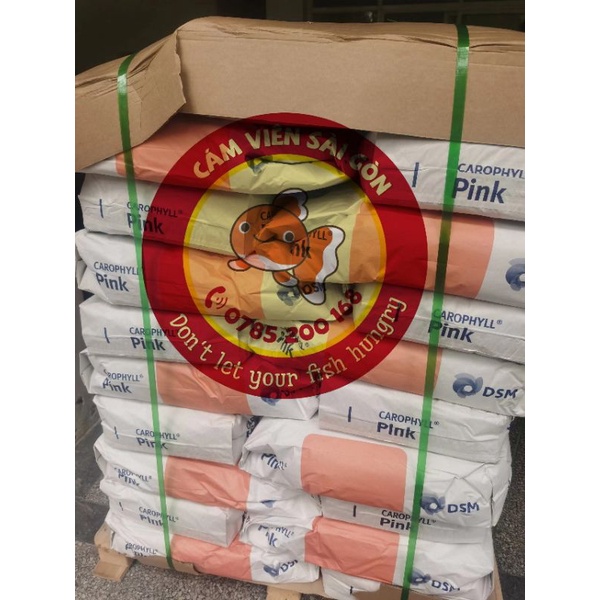 Cám cá két CS2 protein 48%, bột carophyll pink 4% net 200gram