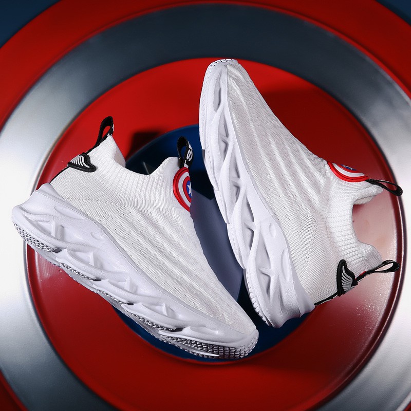 Ready Stock Giày Thể Thao Màu Trắng Sữa Size 26-39 Cho Bé Trai 5-14 Tuổi Size 26-39