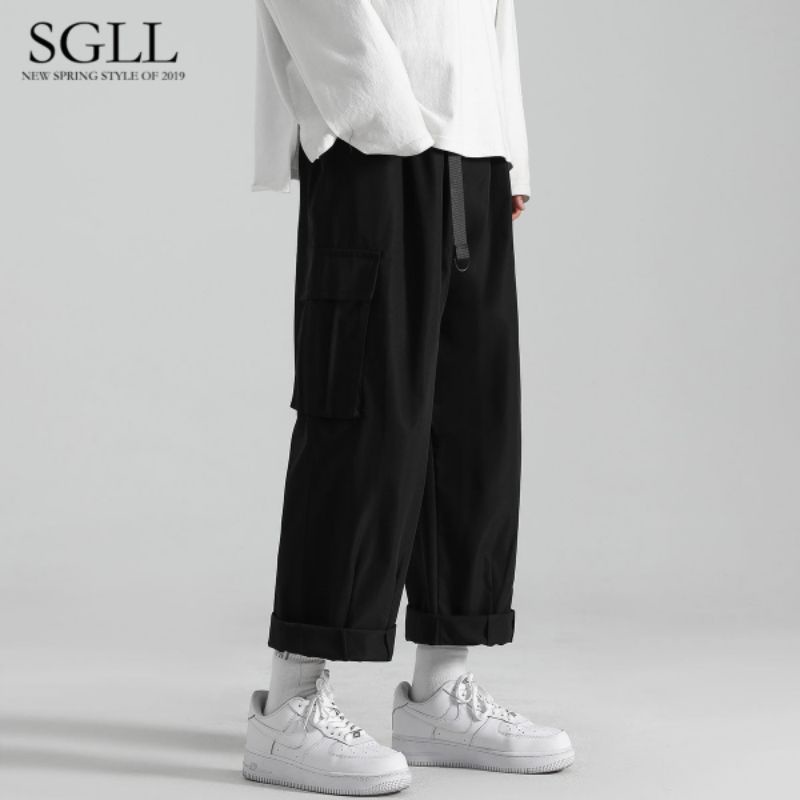 Quần xuông có dây rút ống quần