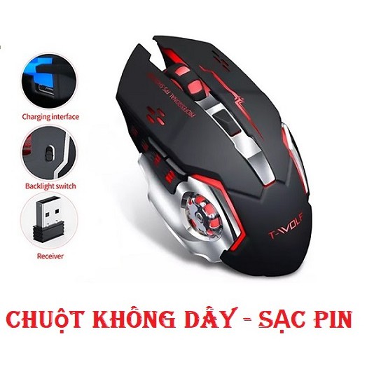 Chuột Game Không Dây Sạc Pin T- Wolf Q13