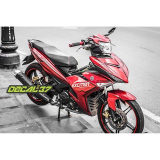 Tem trùm exciter 150 đỏ light đen