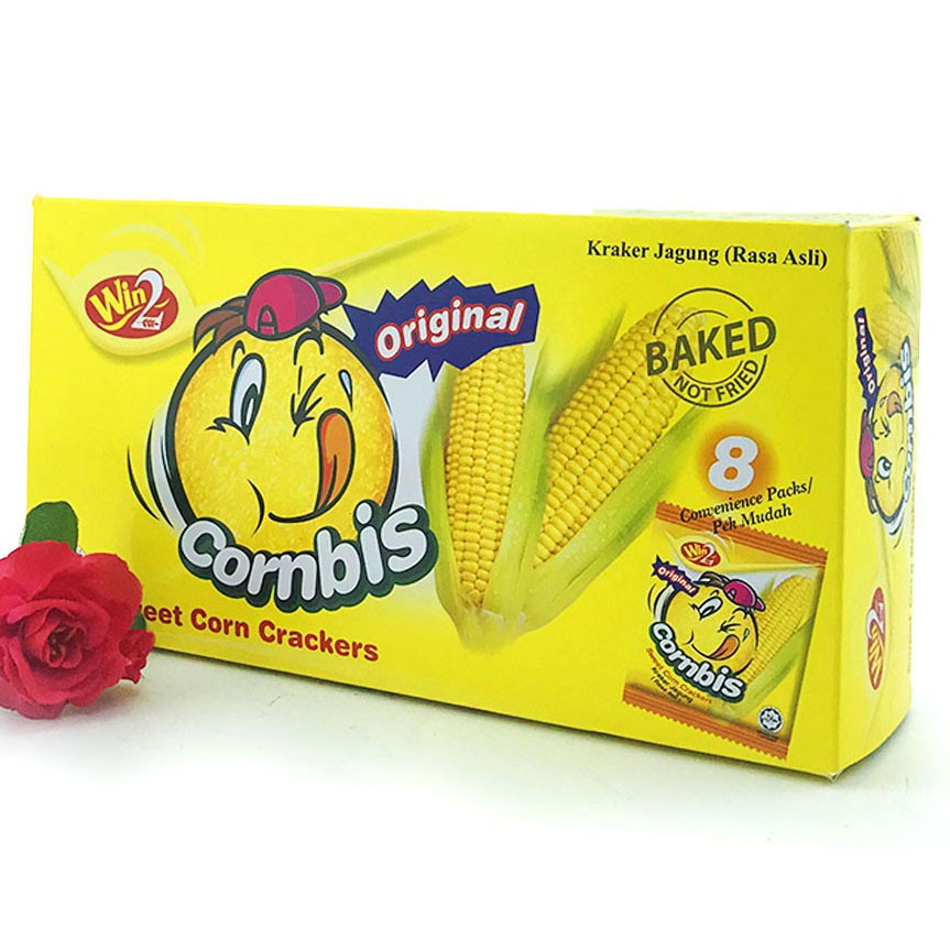 Bánh Bắp Cornbis Win2 Sweet Corn Crackers (Hộp 144g)