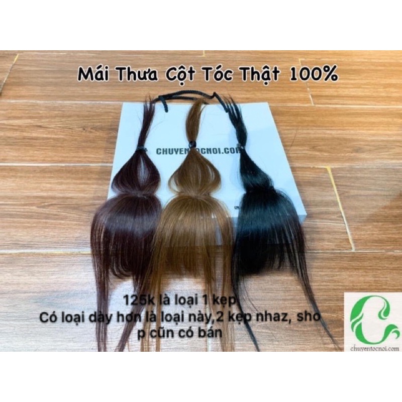 Tóc thật 100% Mái che hói mái thưa❤️ cột 3D cao cấp