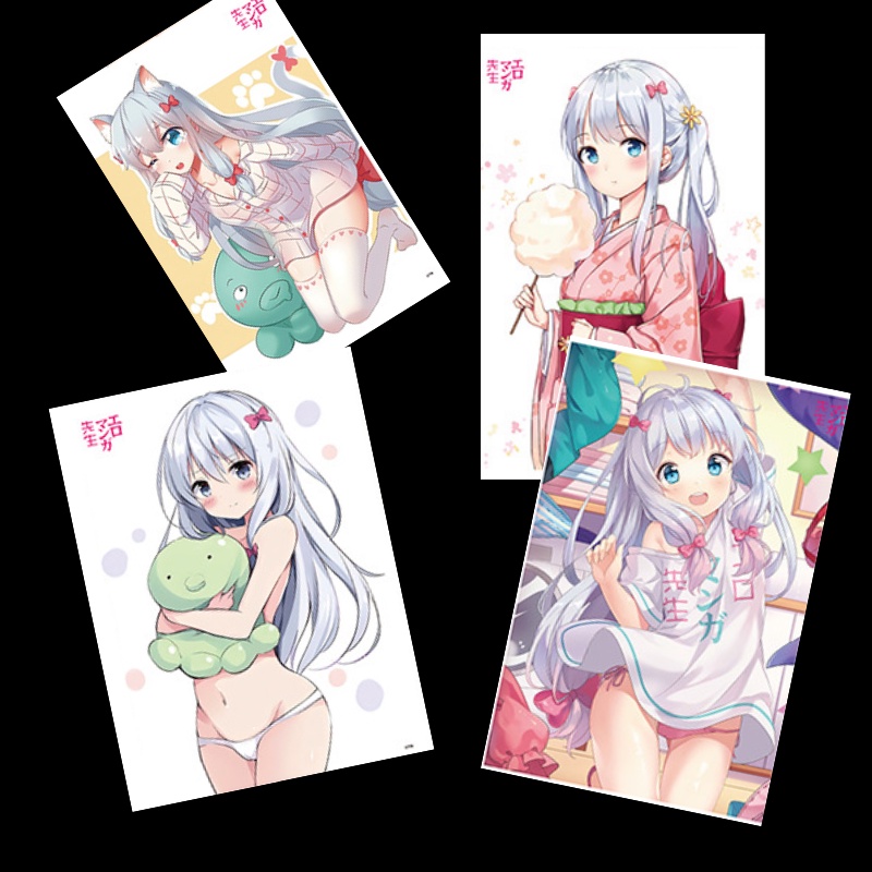 [Giấy xịn] Set 8 tấm tranh poster to A3 Eromanga Sensei anime áp phích siêu chất