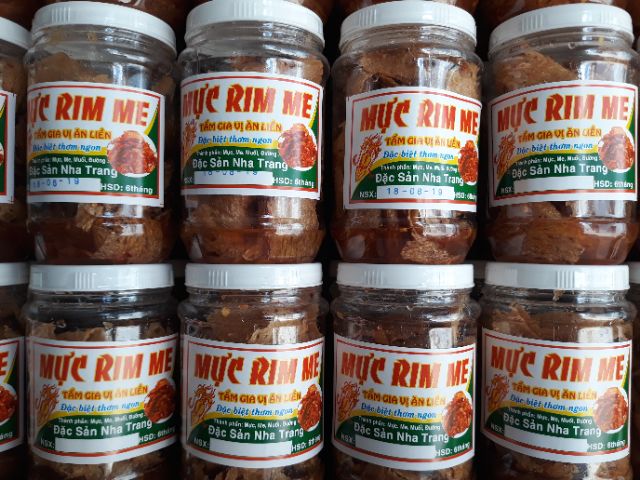 Hũ 200gr Mực nguyên con rim me loại 1 - Mực rim me nguyên con Nha Trang rất ngon