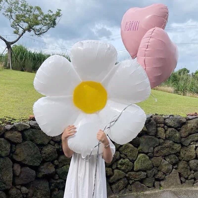 Bong Bóng Hoa Cúc Mặt Cười, Bong Bóng Số Trang Trí Tiệc Sinh Nhật, Bong Bóng Chụp Hình Xinh Xắn