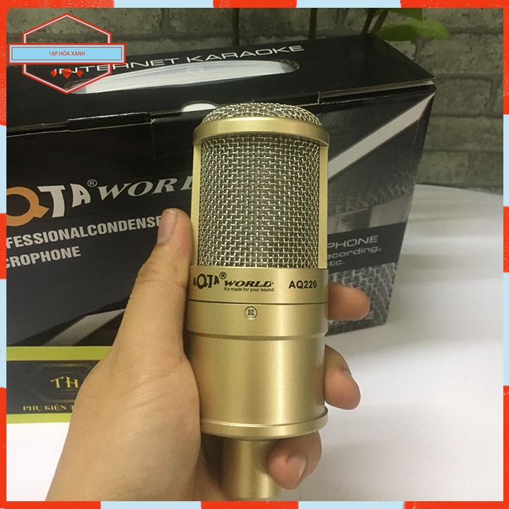 [Mã ELHACE giảm 4% đơn 300K] Micro Thu Âm Aqta AQ-220 Cao Cấp Mic Hát Karaoke Livestream Đa Năng