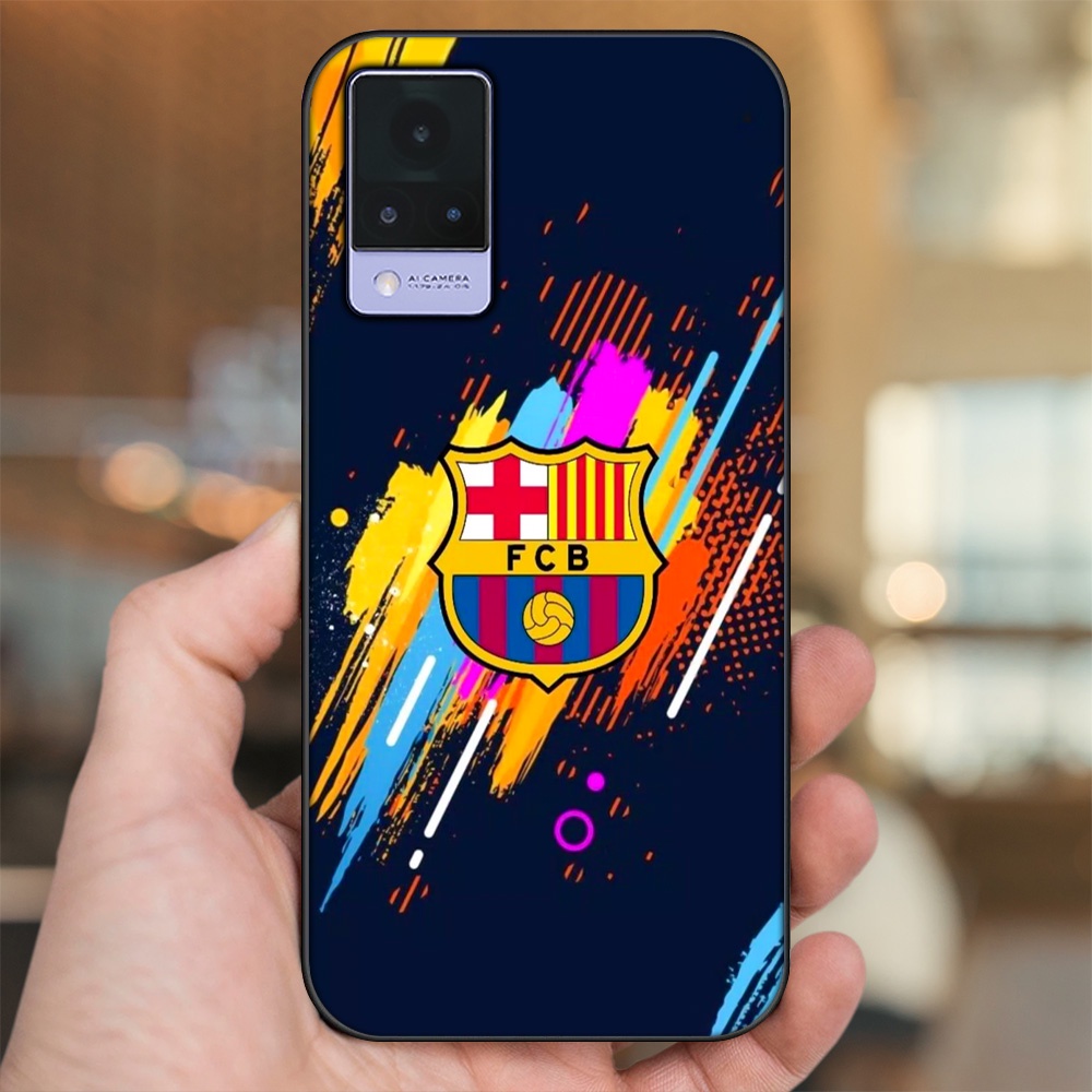 Ốp lưng Vivo V21 viền đen in hình Barcelona Barca