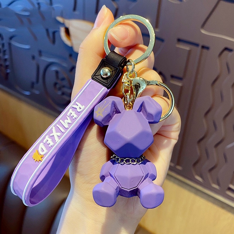 Móc Khoá Ô tô/Xe máy Thỏ Đeo Dây Sang Trọng A18, Móc Chìa Khoá Balo/Xe/Túi Thỏ Cá Tính