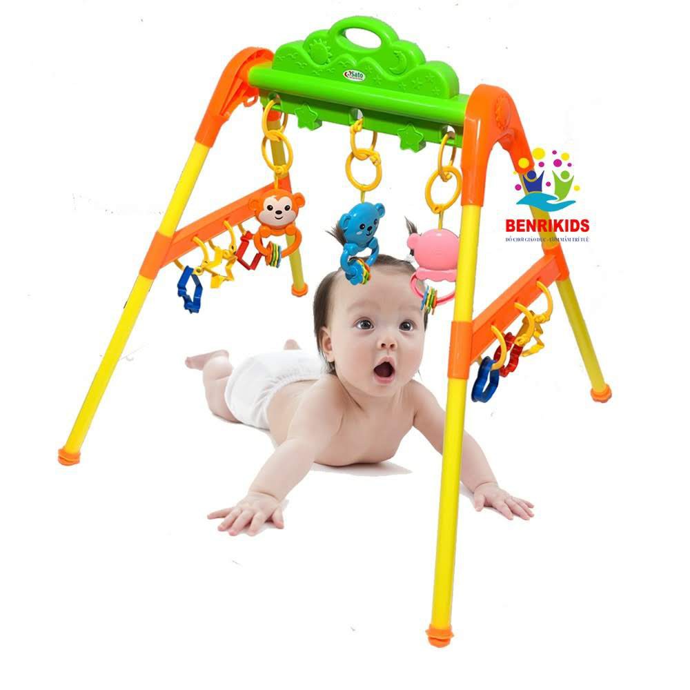 Kệ Chữ A Chính Hãng Sato An Toàn Giúp Bé Từ 3 Tháng Tuổi Tập Vận Động