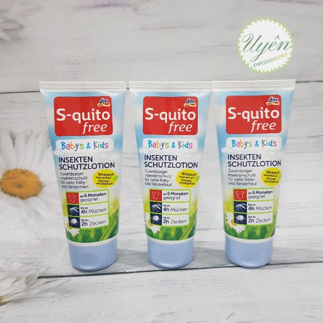 Kem chống muỗi Squito Free [Nội địa Đức] tuýp 100ml [MẪU MỚI]