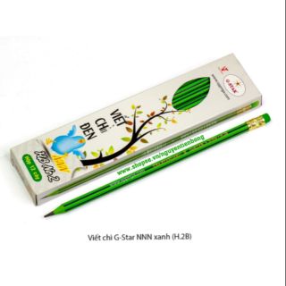 12 cây bút chì dẻo gstar vỏ xanh chuối HB No2 NNN