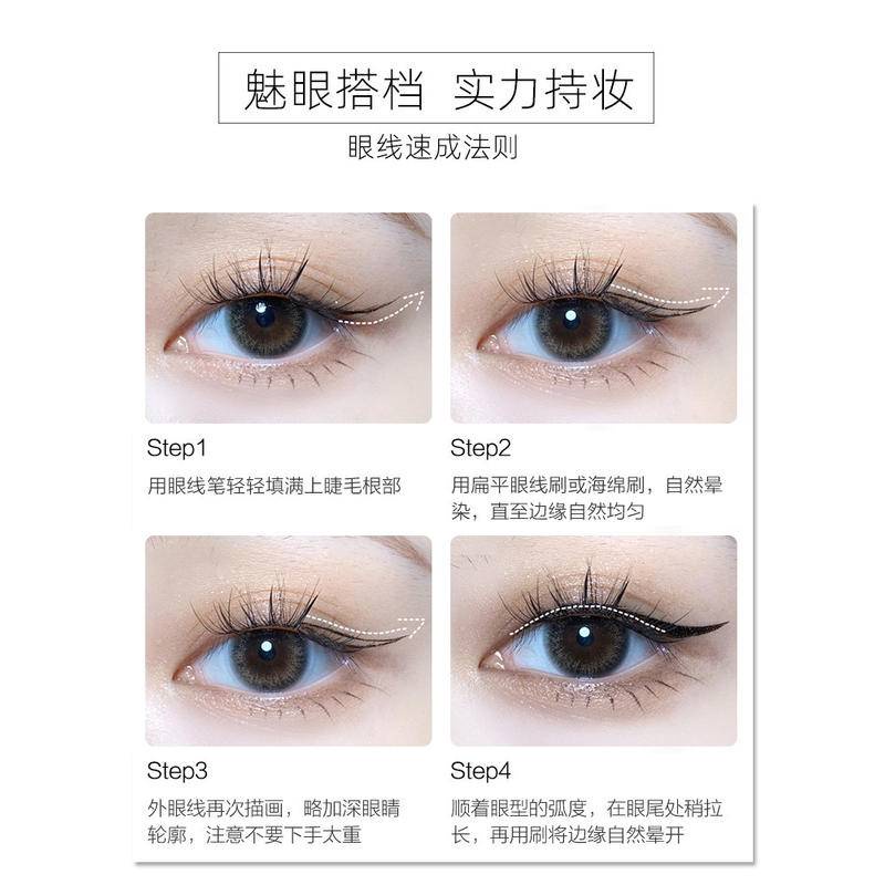 Bút kẻ mắt dạng lỏng màu đen tinh tế chống thấm nước phong cách Hàn Quốc cho nữ