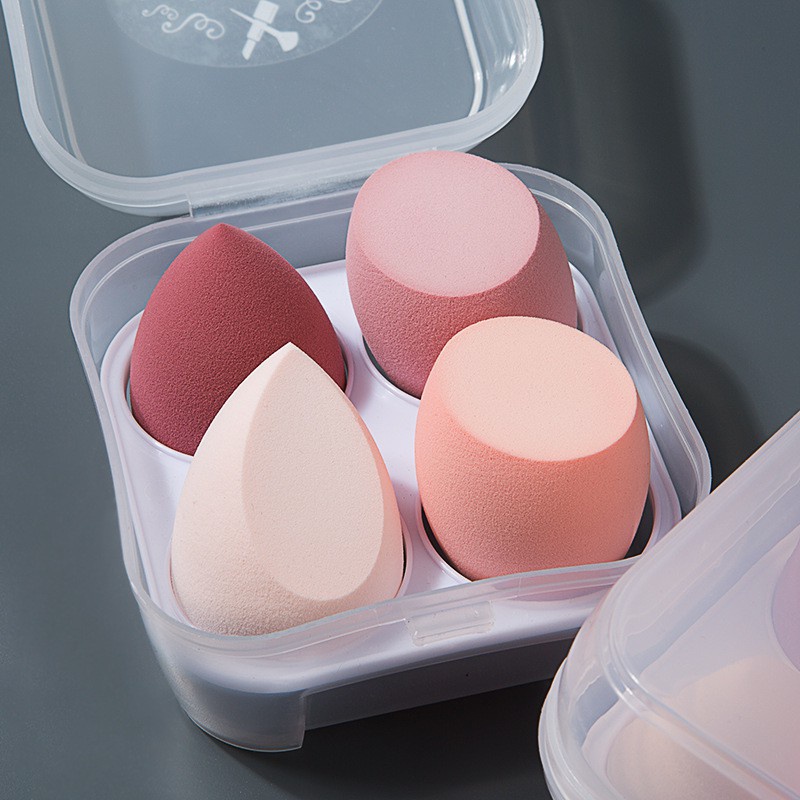 [Hàng mới về] Set 4 mút trang điểm màu tím cao cấp