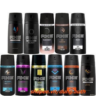 Xịt Khử Mùi Axe 150ml Tiempo Với Nhiều Hương Thơm Giúp Bạn Dễ Lựa Chọn Hơn, dung.auth Của Hàng Chính Hãng.