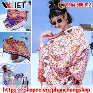 Khăn choàng boho đi biển đi chơi chống nắng khăn thổ cẩm phong cách vintage 100x180 cm