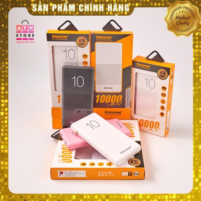 Pin Sạc Dự Phòng Chính hãng 10000mah + Cáp sạc dùng cho IPhone, Android
