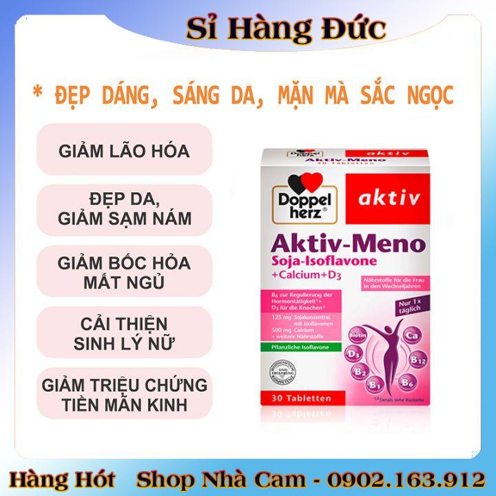 [auth] Viên uống cân bằng nội tiết tố nữ Doppelherz Aktiv-Meno -Nội địa Đức Đủ Bill [Hot]