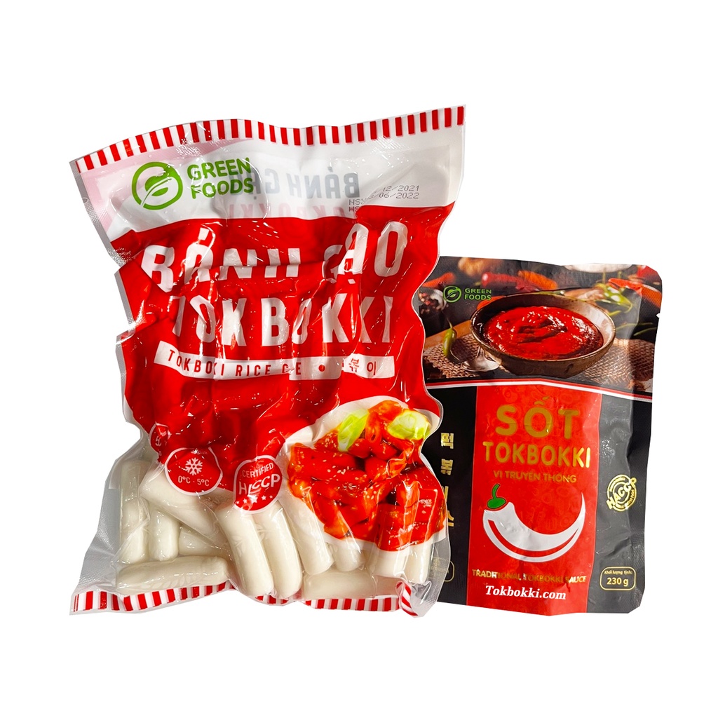 [COMBO Tok 500g + Sốt 230g] Bánh Gạo Tokbokki Hàn Quốc kèm sốt tương ớt Hàn Quốc loại ngon