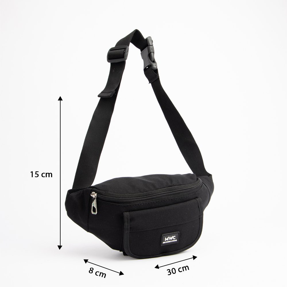 Túi Đeo Chéo MWC 0818 - Túi Đeo Hông Trơn 2 Ngăn Túi Vải Canvas Thời Trang Nam Nữ