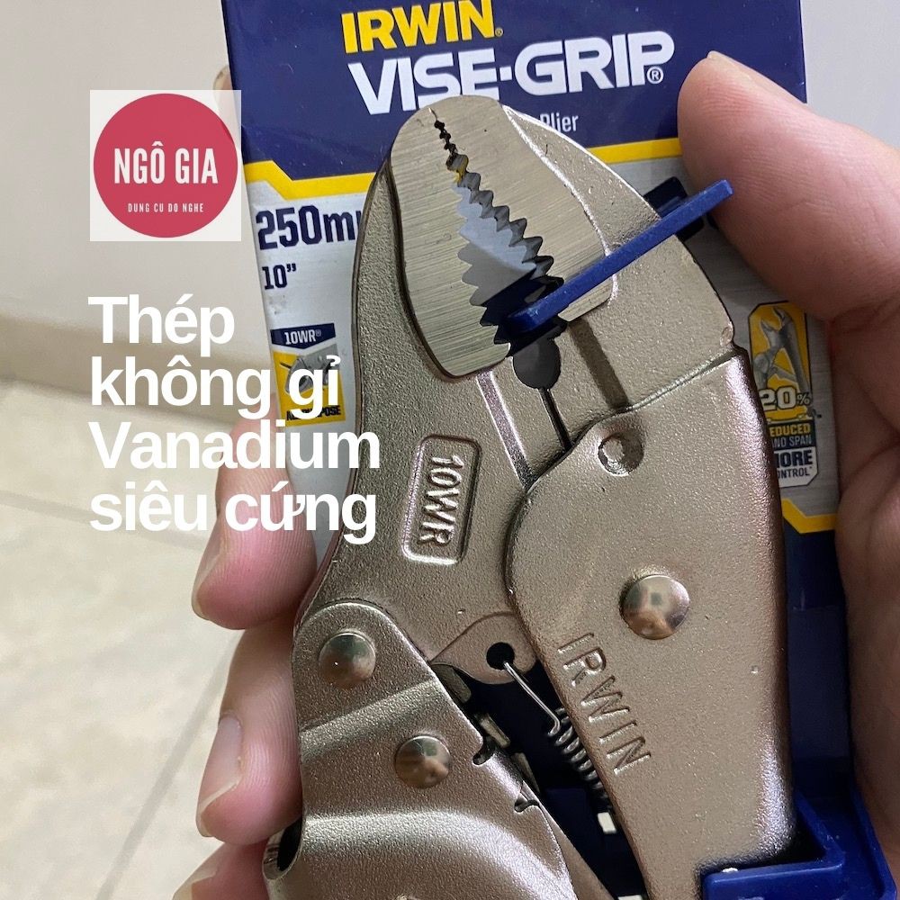 Kìm bấm chết 10&quot; cao cấp IRWIN, Kềm bấm 10in IRWIN VISE-GRIP 10WR cải tiến mới thương hiệu Mỹ (Mẫu mới 2021)