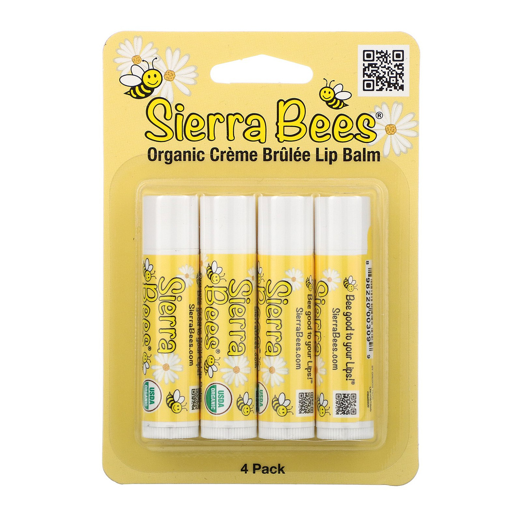 [Có sẵn] VỈ Son dưỡng môi hữu cơ 4.25g SIERRA-BEES [HÀNG-MỸ] Organic-Lip-Balm