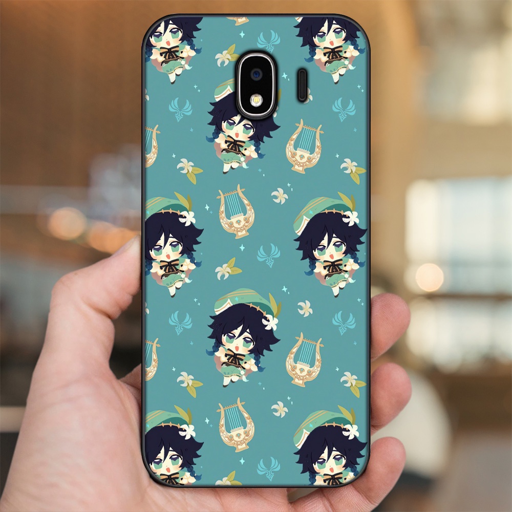 Ốp lưng Samsung J4 viền đen in hình Venti Genshin Impact