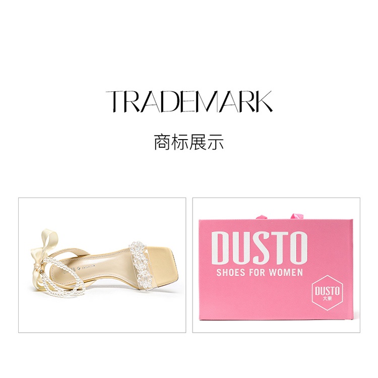 Giày sandal nữ cao gót dusto thời trang công sở đẹp cao cấp giá dẻ da mềm chắc chắn êm chân màu be-SDDT025